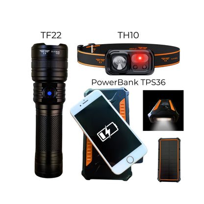 Titan-camping-kit-with-TH10-headlamp-TF22-torch-and-TPS36-fast-charge-powerbank 